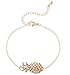 Freedi Women Bracelets Pineapple Charm Fashion Jewelry with Extension Chain Adjustable Girls