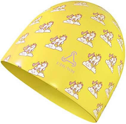FUNOWN Kids Swim Caps for Kids, Children, Boys and Girls Aged 2-8, Baby Waterproof Bathing Caps for Long and Short Hair