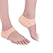Voberry® 1 Pair Silicone Gel Hole Cushion Pad Heel Moisturizing Cracked Skin Feet Pressure Pain Relief Socks for Foot Care Protectors (Khaki)