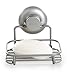 BINO SMARTSUCTION Satin Nickel Shower Caddy, Soap Dish