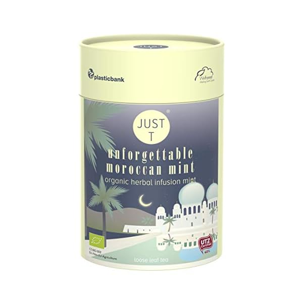 JUST T Unforgettable Moroccan Mint Loser Tee, 80g | Bio Kräutertee – Angereichert mit Marokkanischer Minze | Bio Loser…