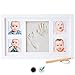 Baby Handprint Kit by Little Hippo |Deluxe Size + NO Mold| Baby Picture Frame & Non Toxic Clay! Baby Footprint kit, Perfect for Baby Boy Gifts, and Baby Girls Gifts! (White, Deluxe)