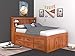 Discovery World Furniture Bookcase Captains Bed with 6 Drawers, Full, Honey