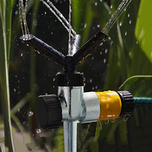 1/2 Inch Sprinkler Spike Base Zinc Watering Sprinklers Flow Thru Lawn