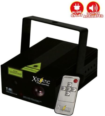 Xstatic Pro Lighting Zues T-ML200 MINI RED &amp; GREEN LASER W/ 3X 1 WATT HIGH POWER RGB LED AND REMOTE CONTROL INCLUDED