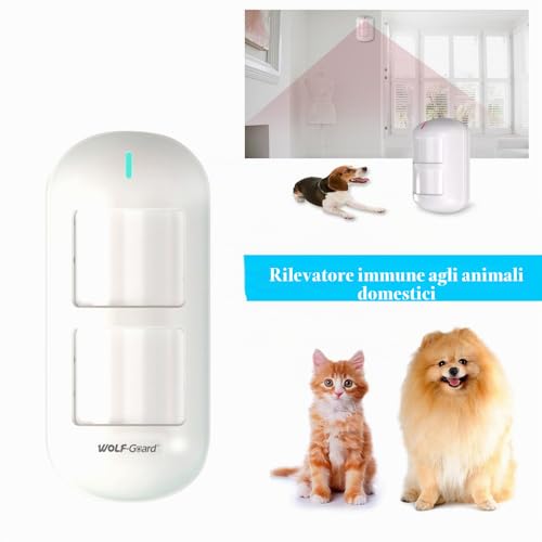 Wolf Guard Home Home Alarm with 7 Inch Touch Screen, 4G Smart Security System + WiFi App Tuya with Outdoor Solar Siren 110dB, Motion Detector (WT4F-W06)