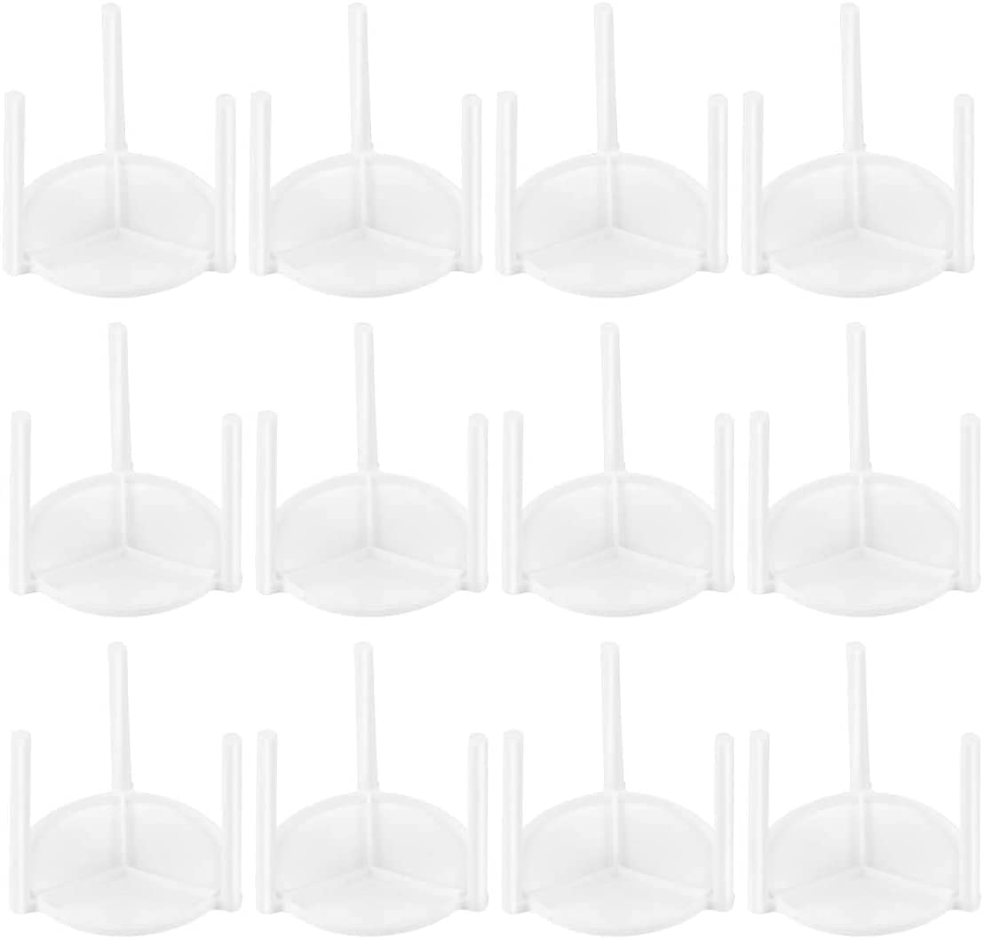 LATRAT Pack of 100 Spacers for Pizza Cups Plastic Pizza Spacers Pizza Saver Lid Support Economy Stand Plastic Pizza Support for Restaurant Catering Boxes