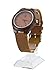 Viable Harvest Men’s Wood Watch, Natural Bamboo and Sandalwood with Quartz Movement, Genuine Leather Strap … (Dark)