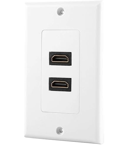 Panel De Pared HDMI + 3 RCA + VGA – Placa De Conexión AV Para TV Y Cine En Casa, Instalación Sin Soldadura (ABS)