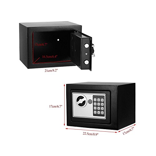 image for Vividy Mini Security Safe, Electronic Digital Steel Security Box, Safe