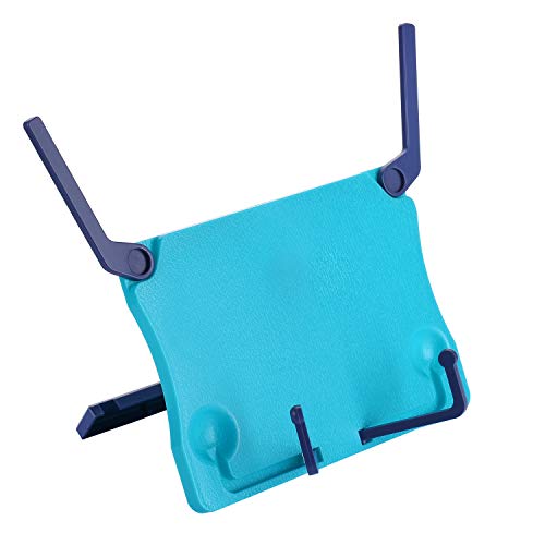 MOREYES Table Music Stand, Book Reading Stand, Portable Foldable for Reading, Music Sheet, Cook Book,Document (blue)