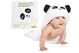 Cute Panda Bamboo Hooded Baby Towel with Ears - More Absorbent Than Cotton & Hypoallergenic- Ultra Soft - Our Large Bath Towels are a Great Baby Shower Gift for Boy or Girl Infants & Toddlers