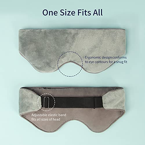 Mr. Sandman Weighted Eye Mask for Sleeping Migraines, Cold Hot Compress Therapy Ultrafine Glass