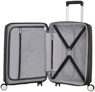 Soundbox - Valise Spinner S Extensible Bagage Cabine, 55 cm, 35.5/41 L, Noir (Bass Black)