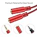 3.5mm Headphone Splitter, MillSO TRS 3.5 mm Audio Splitter TRS Stereo Jack Aux Splitter Male to 2 Female Cable Compatible for Two Earphones to Smartphone, Mp3, Laptop – 20cm/8inch