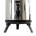 Cheftor Heavy Duty Stainless Steel Water Beverage Cooler With Spill Proof lid and Fast Flowing Spigot For Team Sports Home Office Camping Parties Events Restaurants Picnics and Outings