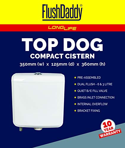 Flushdaddy CIST10 top doppio ingresso inferiore per cassetta wc, multicolore, 6 litro