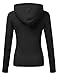 JJ Perfection Women's Solid Knit Stretch Long Sleeve Zip Up Hoodie Jacket