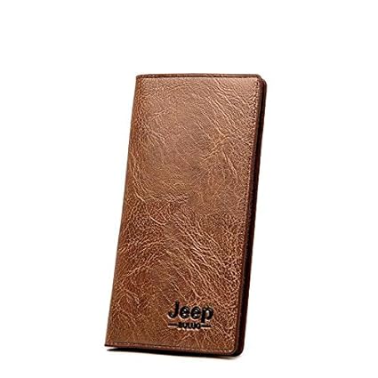 CARRY TRIP Leather Long Flip Men's Wallet (Brown)