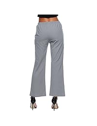 Pantalones largos de pierna ancha para dama, estilo casual