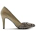 Ollio Women's Shoe High Heel D'Orsay Snake Skin Dress Pump