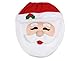 Ohuhu Santa Toilet Seat Cover, Toilet Paper Box Cover and Rug Set