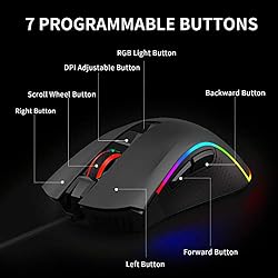 CP3 Gaming Mouse Wired 5000 DPI Adjustable PC