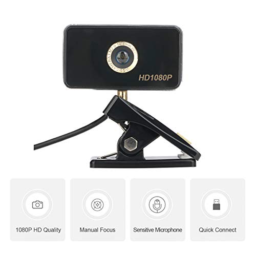 YoLuKe-Cmara-Webcam-1080P-HD-PC-cmara-Web-con-micrfono-computadora-porttil-cmara-USB-Plug-and-PlayCompatible-con-Windows-Mac-computadora-porttil