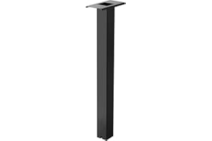 VEVOR Mailbox Post, 43 x 4 x 4 Inches, Steel In-Ground Mounting Mail Box Stand with Universal Plate Bracket, Heavy Duty Metal Post Sleeve Kit for Outside Curbside Residential Use, Powder Coated Black
