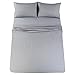 MEROUS 4 Piece Bed Sheet Set with Deep Pocket - Soft Brushed Microfiber Bedding Sheets - Wrinkle, Fade, Stain Resistant - Queen, Grey