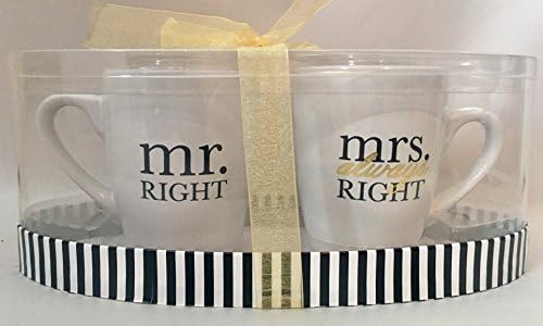 Mr Right and Mrs Always Right Gift Set with Ribbon and Gift Tag