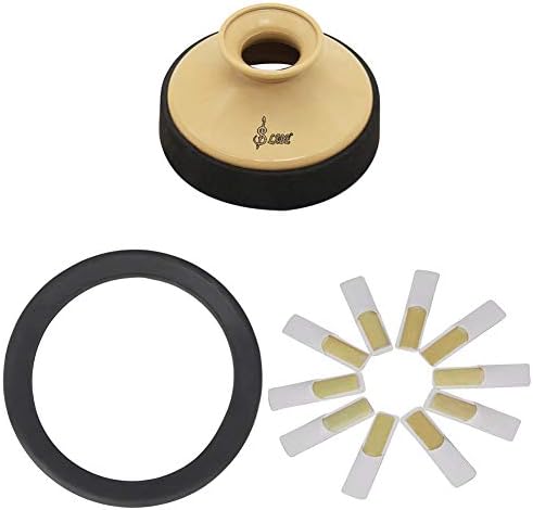 Dreamitpossible Saxophone Accessories Mute Silencer+ Bell Protector Ring+Reeds for Alto Sax Accessories