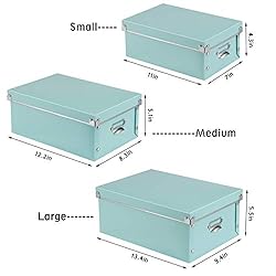 SEEKIND Foldable Storage Box with Lids and Handles