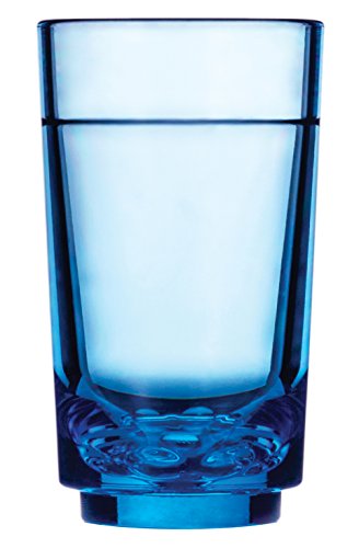 Drinique Elite Shot Glass 2 Ounce | Set of 4 Blue | Premium Unbreakable Tritan Plastic Drinkware Made in USA