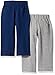 Gerber Graduates Baby Boys' 2 Pack French Terry Pant, Navy/Gray, 24 Months