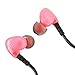 Reshow in-Ear Sport Headphones Pink – Earbuds with Stereo Surround Sound – Anti-Slip Noise Isolating Earphones with Heavy Bass – in-Line Microphone – Sweat Proof for Gym, Fitness, Exercise & Crossfit