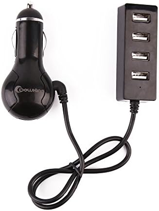 Mini 5-port USB 3.1A Universal Powered Comfortable Car Charger Hub fastest charge for Apple iPhone, iPad, Samsung, Android and Windows Smartphones and Tablets (Black)
