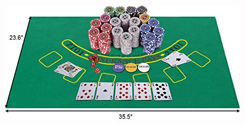 Poker Chip Carrier & Tray, Texas Holdem Cards with 500 Jetton and Dice in Aluminum Case, Silver - Thumbnail 2