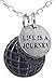 Shag Wear Journey and Teacher Inspirations Quote Pendant Necklace (Travel Globe)