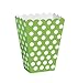 Lime Green Polka Dot Popcorn Treat Boxes, 8ct