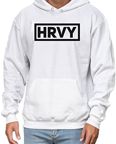 Platform9Co HRVY White Hoodie Personal YouTube Pop Song Merchandise Unisex Casual Fit Jumper