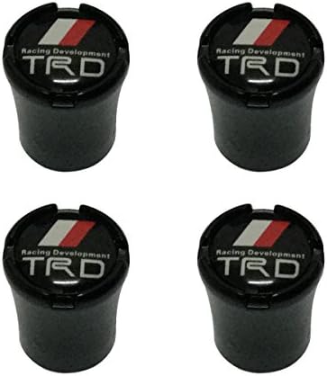 Modern Design 4pcs TRD Logo Black Auto Car Wheel Tire Air Valve Caps Tire Decoration For Toyota Car Model
