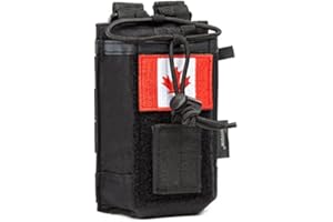 Tactical Radio Holder Radio Case Molle Radio Holster Military Heavy Duty Radios Pouch Bag for Two Ways Walkie Talkies Adjusta