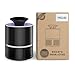 YHOUSE Electric Mosquito Insect Zapper Killer with Trap Lamp, Chemical-free USB Powered UV LED Light Photocatalyst Fly Bug Dispeller with Suction Fan for Indoor Home (Black)
