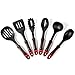 6 Piece Kitchen Cooking Utensils Set With Built-in Stands and Bonus Utensil Holder, Soft Handle, Easy to Grip,with Cooking Ebook