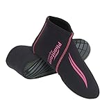 Phantom Aquatics Women's 3mm Neoprene Fin Socks, Pink, Small