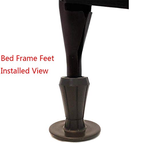 CAFORO Replacement Bed Frame Feet, 2Piece Steel Stem Plastic Bed Frame