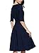 Miusol Women's Vintage 3/4 Sleeve Navy Style Belted Retro Evening Dress