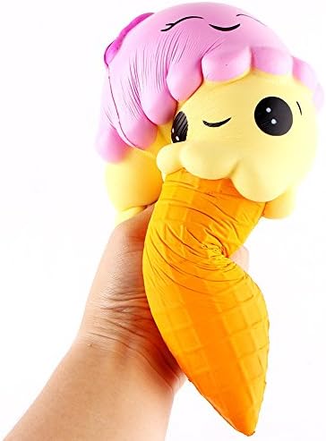 Yuelove Charm Simulation Exquisite Fun Ice Cream Scented Squishy Charm Slow Rising Simulation Kid Toy (yellow, 1pc)