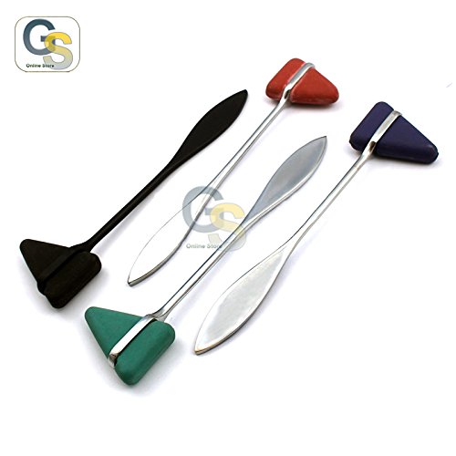 G.S 4 Assorted Taylor Tomahawk Reflex Hammer for NEUROLOGICAL Examination Best Quality